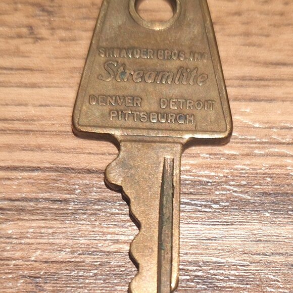 VTG STREAMLITE SAMSONITE KEY #96 SHRAYDER BROS DENVER/DETROIT/PITTSBURGH - Picture 2 of 5